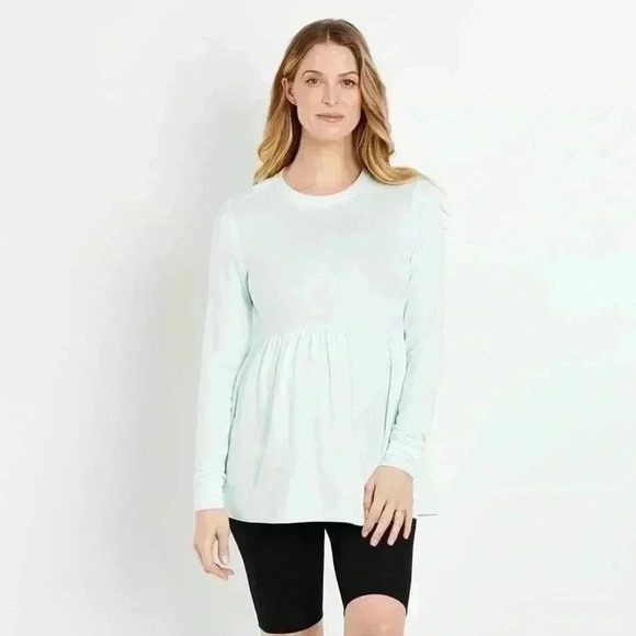 Motherhood maternity mint green long sleeve top - Picture 3 of 9
